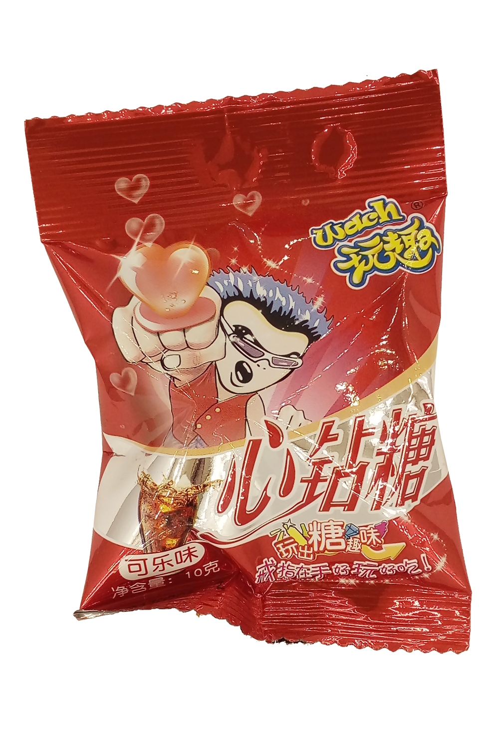 wach/玩趣心钻糖10g/袋钻石糖戒指糖小朋友喜欢的糖果零食软硬糖