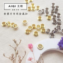 Aromatherapy wax DIY material metal hole buckle rope hole buckle gold silver wax hole buckle a pack of 20