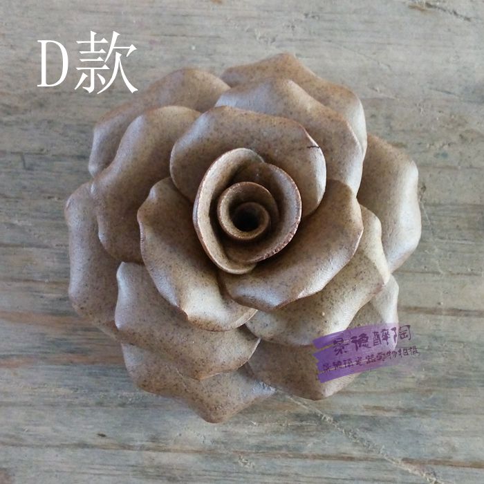 jingdezhen handmade ceramic ware lotus peony rose incense seat incense plate clay large lotus incense burner