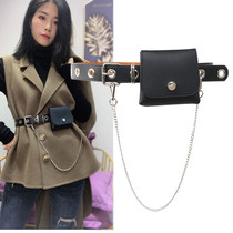 Korean fashion chain running bag female 2020 new belt men and women with Universal belt small running bag belt mini