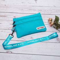 Mobile phone bag hanging neck with lanyard wallet integrated bag multifunctional card bag men and women candy color certificate change small bag