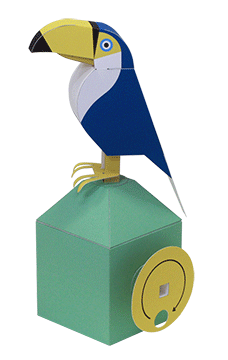 中村开己传动纸玩偶巧手折一折日本创意皮卡丘折纸会动的鲤鱼