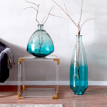 Bai Fei's Home Ornaments Spain Imported Large Vase Ornaments Modern Nordic Transparent Gradient Glass Ornaments