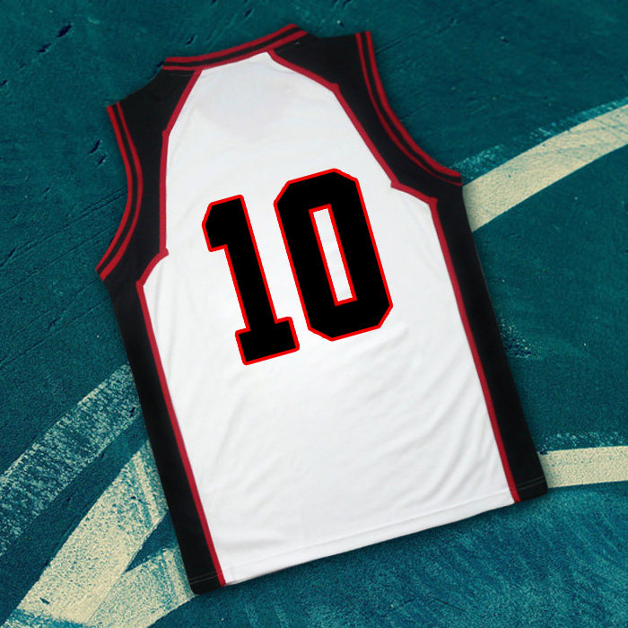 sd 黑子的篮球 诚凛高校10号大我火神篮球服/篮球衣/背心 黑色