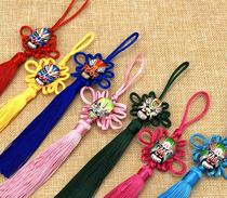 Factory direct sales Peking Opera mask pendant knot tassel knot pendant ethnic style characteristic craft
