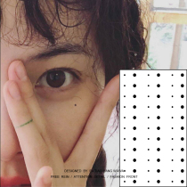 Clockwork Home tears mole Beauty mole Tattoo Sticker