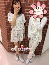 Japans big-name ice cream soft soft zoo modal comfortable girls home pajamas top shorts suit