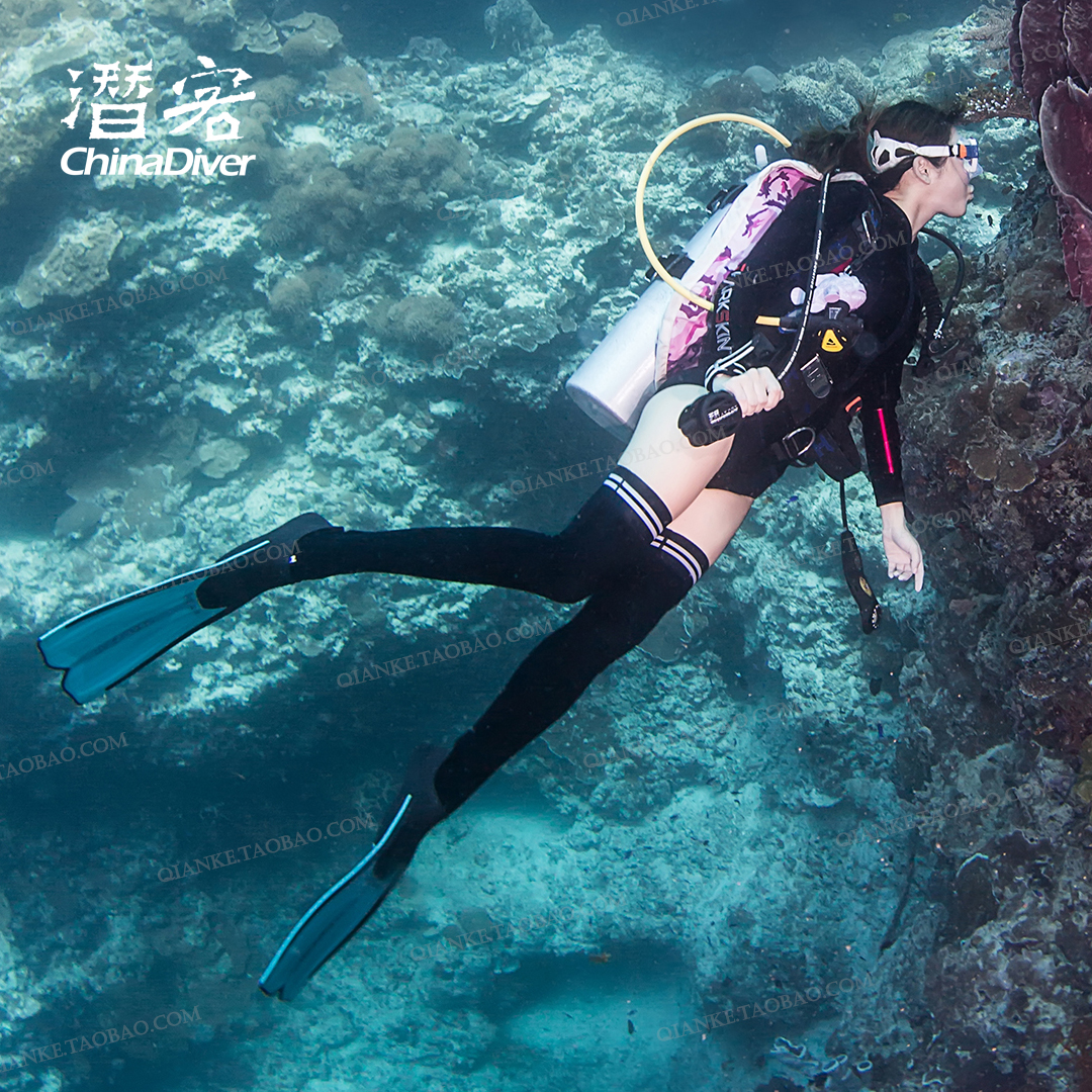 zcco 2mm潜水长袜 潜水服材质 长筒过膝袜 潜客