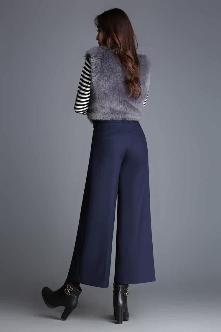 阔腿裤女九分裤2017秋冬韩版高腰女裤显瘦宽松9分春季时尚休闲裤