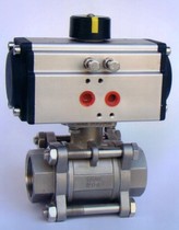 AT pneumatic three-piece stainless steel internal threaded ball valve Q611F-16p (304)