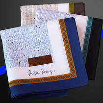 Japan Imports Retro Confuciu Elegant Art Men All-cotton Carry-on and high-end handkerchief pure cotton small square towels Business