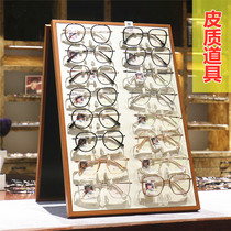 Wooden grain glasses display box glasses shop in the island counter decorative sunglasses myopia lens shelf display storage props