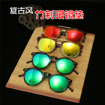 Tide products retro bamboo glasses display props bamboo wood sunglasses display mat glasses display rack decoration