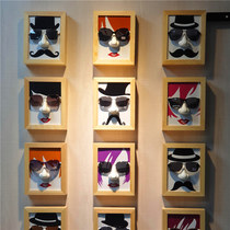 Tide 3d glasses picture frame sunglasses display stand optical shop wall decoration photo frame display props