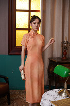 One piece of traditional ancient method handmade cheongsam Japanese cheongsam bride bridesmaid work fee custom-made