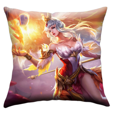 王者荣耀周边动漫抱枕定制diy沙发靠垫床头靠背李白韩信办公靠枕