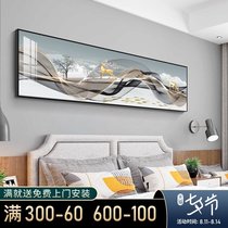 Bedroom bedside decoration painting modern minimalist living room background wall hanging painting horizontal version of the hotel creative mural Master bedroom oil painting