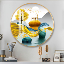 Entry round entrance decorative painting new Chinese style entrance wall mural homestay corridor aisle auspicious Fulu hanging painting