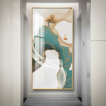 Light luxury modern porch decorative painting corridor aisle entrance background wall painting high-end hotel Crystal porcelain painting fantasy hanging painting