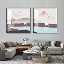 Daughter room bedroom bedside painting restaurant wall decoration creative study warm living room sofa background wall mural