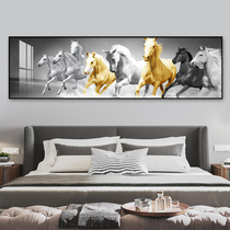New Chinese living room decorative painting vertical horse galloping sofa background wall painting bedroom bedside mural study meaning hanging painting