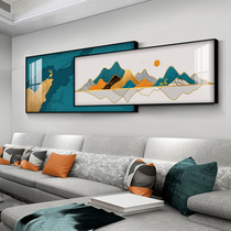 Nordic living room decorative painting abstract simple superposition atmospheric sofa background wall hanging painting hotel high-grade crystal porcelain painting
