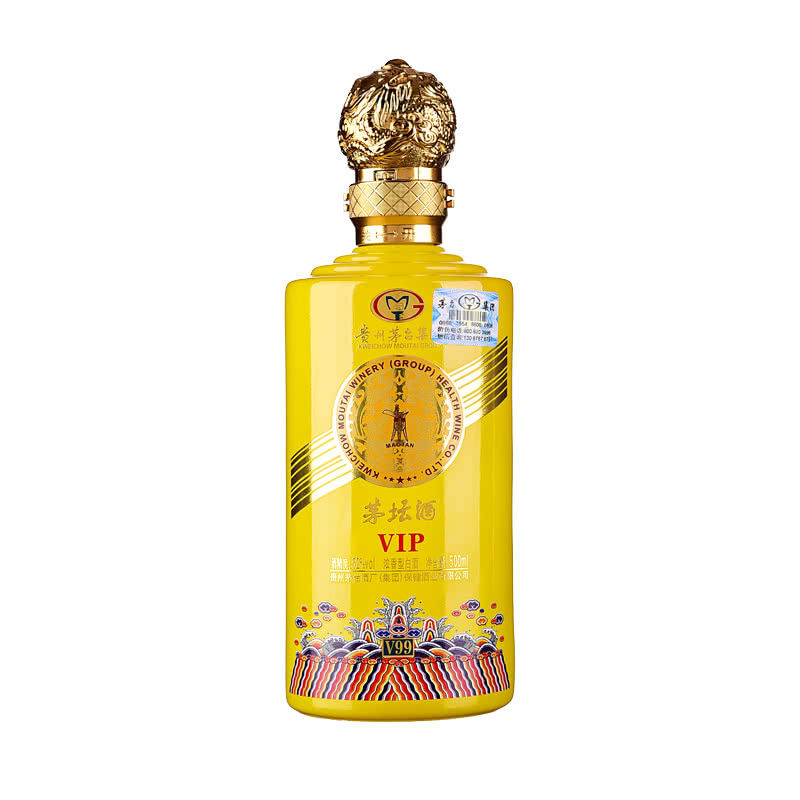 酒仙网 52度茅台集团茅坛vip酒v99 500ml贵州浓香型白酒