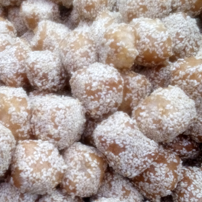 湖北特产潜江农家手工现做麻果子麻枣子儿时零食小吃芝麻果子半斤