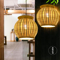Restaurant lamp Japanese chandelier farmhouse lamp creative personality bamboo lamp Zen lamp tea room lamp Chinese bamboo art lighting