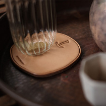 konglongmogu vegetable tanned cowhide round creative soft cute healing gift ornaments handmade apple coaster