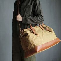 KONGLONGMOGU new retro canvas large capacity casual fashion texture simple portable shoulder travel bag