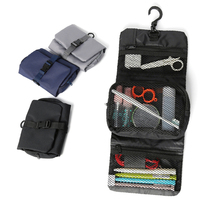 2021 No Inprint No Labeled Polyester Fiber Hanging up Bag Travel Wash Bag Men and women Detachable Makeup Bag Tricolor