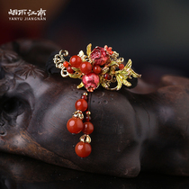 Smoke Rain Jiangnan Elegant Original Female Decoration Casual Handmade Ancient Wind Palace Court Hair Accessories Sensual Air Temperament Hair Rope Ornament