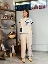 6 25 live broadcast-Thailand high-end cotton and linen embroidered cotton and linen casual pants collection