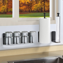 Kitchen Paper Towel Rack Containing Shelf Preservation Film Shelf Wall-mounted Kitchen Cramps Paper Roll Paper Rack Free Of Punch