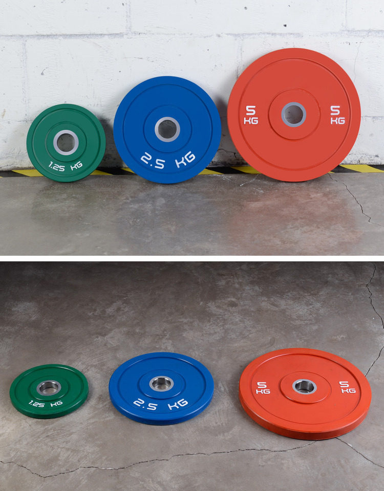 包胶标准赛级抓举挺举配重片小重量奥片比赛片杠铃配重片重量递增