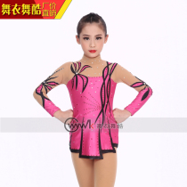 Dance clothes dance cool rhythmic gymnastics clothing bodybuilding competition rubber band professional female art test performance custom cheerleading training skirt