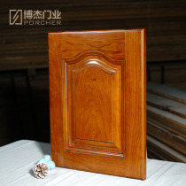 Light luxury cabinet door design and processing factory direct red cherry solid wood cabinet door log door panel cabinet door customization