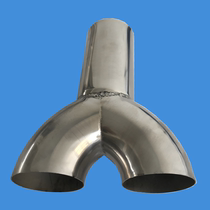 Automotive stainless steel welding modified bilateral outgoing exhaust pipe with exhaust pipe T type human Y type three-way retrofit piece