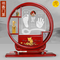 auspicious boy baby born custom crystal hand-foot print newborn souvenir book incense gate 2022