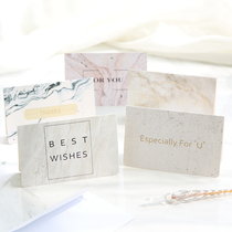 Marble Birthday Happy Card Little in Wind Graduation Gift Blessed Blessed Blessed Blessed Blessed Blessed Blessed Card Paper Advanced Feedback Card