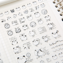 Cute Black & White Panda Handbill Stickers Pvc Animal Waterproof Kitty Cane Ben Sticker PHONE WATER GLASS DECORATION