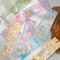 Cartoon in cute diary stickers rubber paste sticker stuff decorated computer mobile phone shell rubber cane