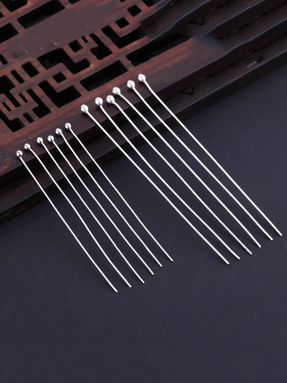 S925 실버 바늘 DIY 보석 액세서리 라운드 헤드 T- 니들 볼 헤드 실버 바늘 수제 진주 실버 바늘 여성 S925 실버 바늘 DIY 보석 액세서리 라운드 헤드 T- 니들 볼 헤드 실버 바늘 수제 진주 실버 바늘 여성