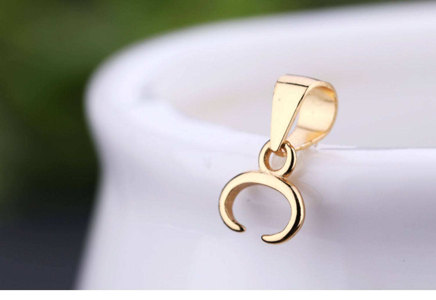 s925纯银吊坠扣翡翠牛鼻孔银夹扣横扣玉葫芦扣子卡扣玉坠项链夹扣