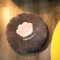 Cute memory cotton cushion winter thickened plush round fart pad Student classroom chair stool mat comfortable and soft
