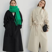 Van Loo 2022 Winter New Inserts Shoulder Sleeves Black long style Wind Clothes bifacial hair Coat Jacket Woman