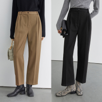 Fan Loo 2022 Springtime New High Waist West Clothing Pants Woman Loose THIN THICKENED SMOKE PIPE CASUAL PANTS DESIGN SENSATION SMALL CROWD