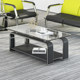 Office sofa coffee table combination set business simple office reception coffee table tempered glass hardware coffee table Office sofa coffee table combination set business simple office reception coffee table tempered glass hardware coffee table