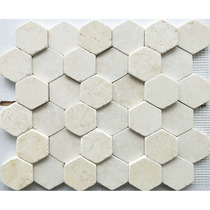 Stone mosaic wall stickers marble beige gold EMI 3d three-dimensional hexagonal logo Wall porch tiles